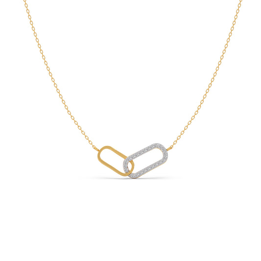 Eternal Bond Diamond Chain Necklace - Yellow