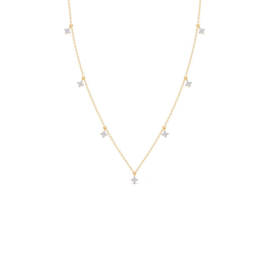 Starlet Trail Diamond Necklace - Yellow