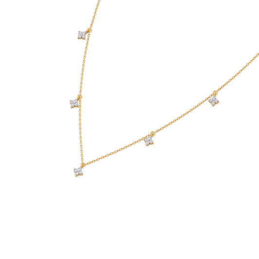 Starlet Trail Diamond Necklace - Yellow