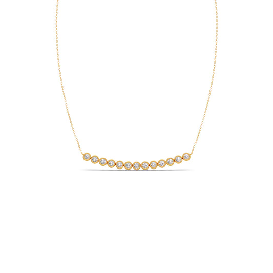 Lustrous Line Diamond Necklace - Yellow