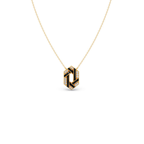 Hexora-enamel Stellar Diamond Necklace