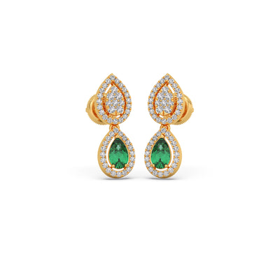 Royal Verdant Gemstones Drop Earrings