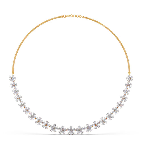 Floret Sparkling Diamond Necklace