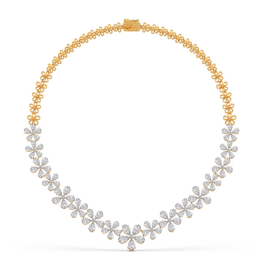 30.11 ct Frost Bloom Diamond Necklace - Yellow