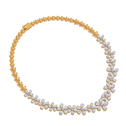 30.11 ct Frost Bloom Diamond Necklace - Yellow