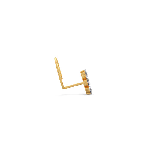 Diagonal Round Diamond Nose Pin - Diagonal Round Diamond Nose Pin