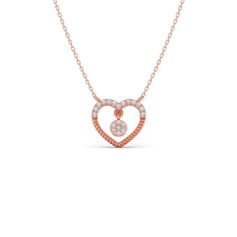 Gold Diamond Heart Pendant