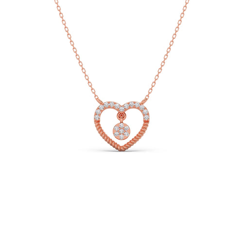Gold Diamond Heart Pendant