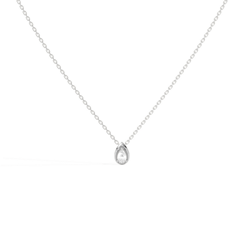 Pear Shape Diamond Pendant Necklace