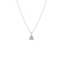 Half Bezel & Claw Prong Set Trillion Shape Solitaire Pendant Necklace