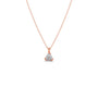 Half Bezel Set Trillion Cut Solitaire Pendant Necklace