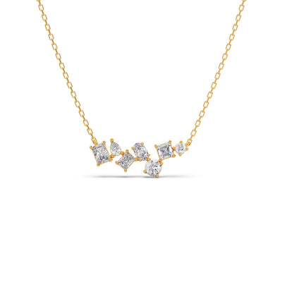 Scattered Diamond Bar Pendant