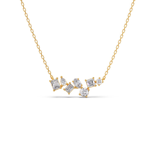Scattered Diamond Bar Pendant