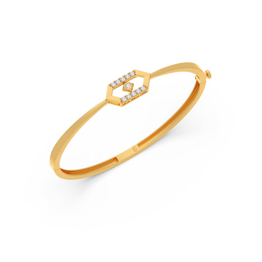 Hexora-Moving Diamond Nexus Bracelet - Yellow