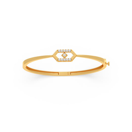 Hexora-Moving Diamond Nexus Bracelet - Yellow