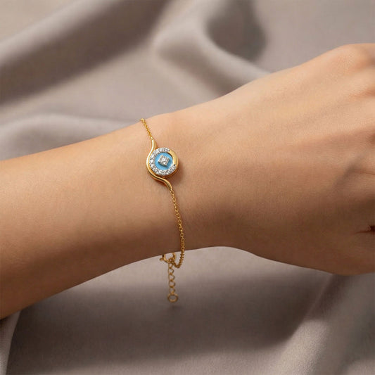 Cotton Candy Swirling Diamond Bracelet - MH_AI
