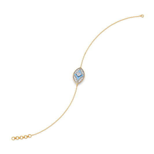 Cotton Candy Skyline Diamond Bracelet - Yellow