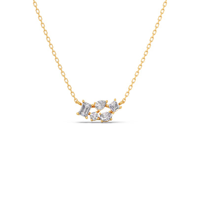 Fancy Shape Scattered Diamond Pendant