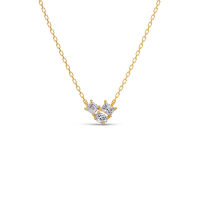 Emerald, Asscher & Oval Diamond Trio Pendant