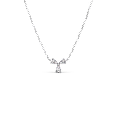 Triple Pear Diamond Cluster Necklace