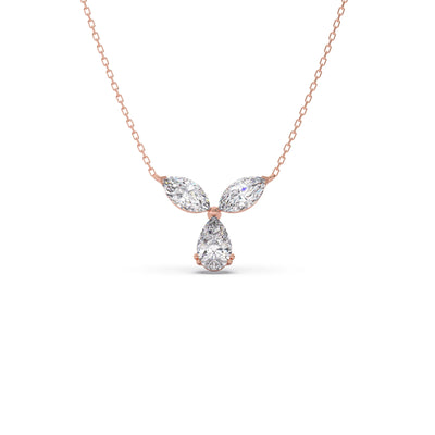 Marquise & Pear-Cut Diamond Necklace