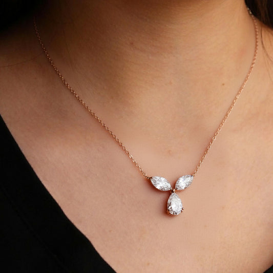 Marquise & Pear-Cut Diamond Necklace
