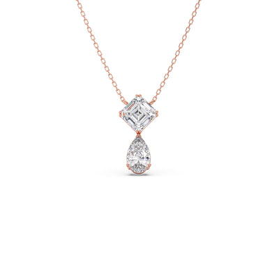 Cushion & Pear-Cut Diamond Necklace