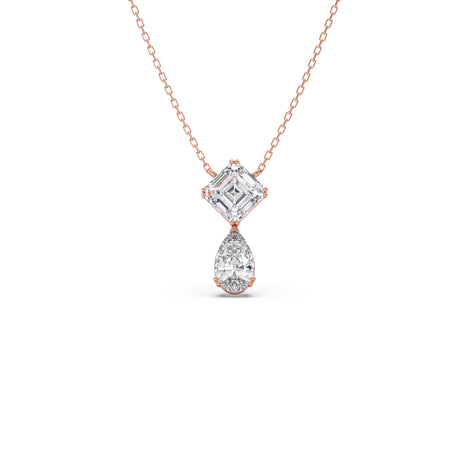 Cushion & Pear-Cut Diamond Necklace