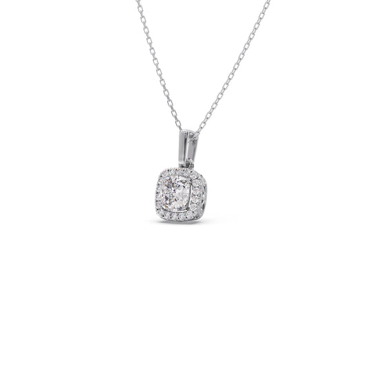 Cushion-Cut Diamond Necklace