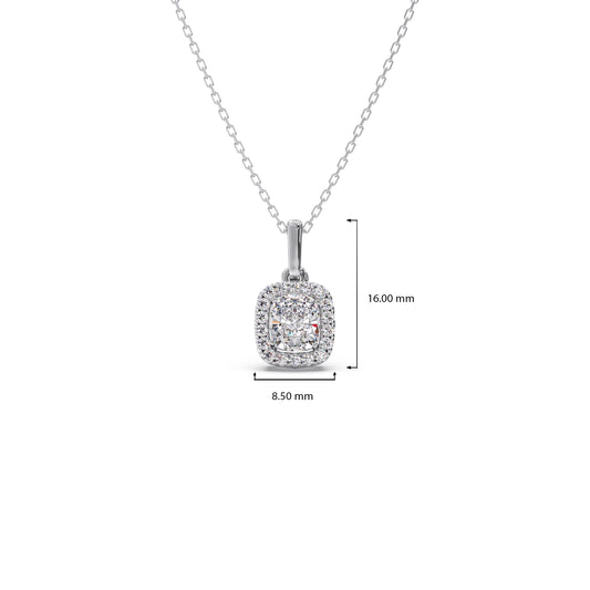Cushion-Cut Diamond Necklace