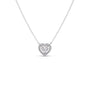 Heart-Shaped Halo Diamond Pendant Necklace