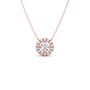 Round Halo Diamond Pendant Necklace