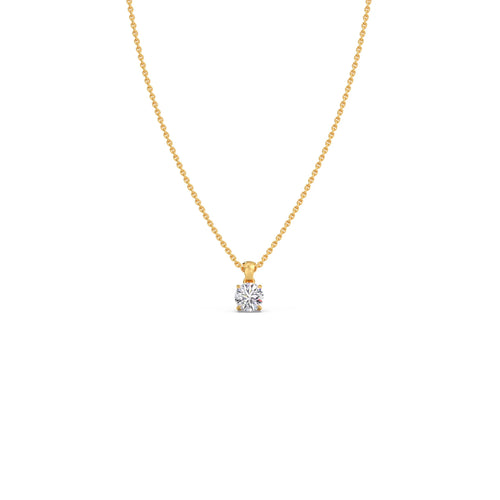 Round Solitaire Classic Diamond Pendant