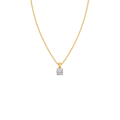Round Solitaire Classic Diamond Pendant