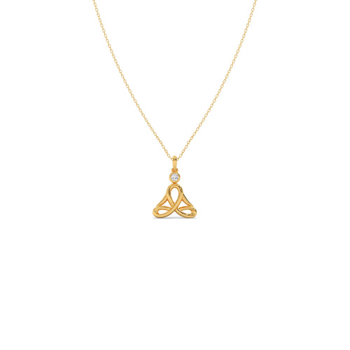 Trinity Knot Yoga Diamond Pendant Necklace
