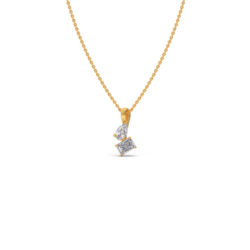 Pear & Emerald Diamond Pendant