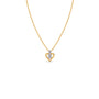 Double Oval Solitaire Heart Pendant