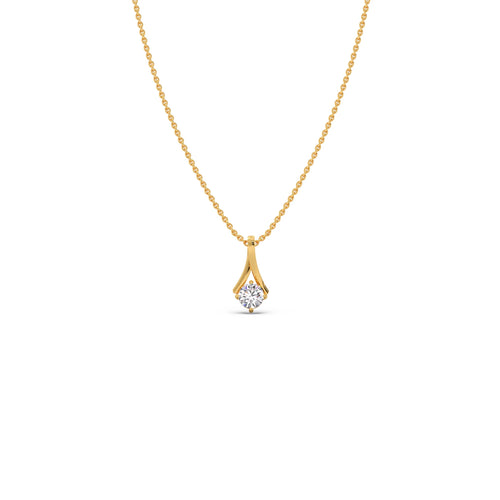Elegant Round Solitaire Pendant