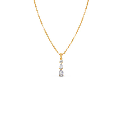 Pear, Oval, Round Shape Diamond Pendant