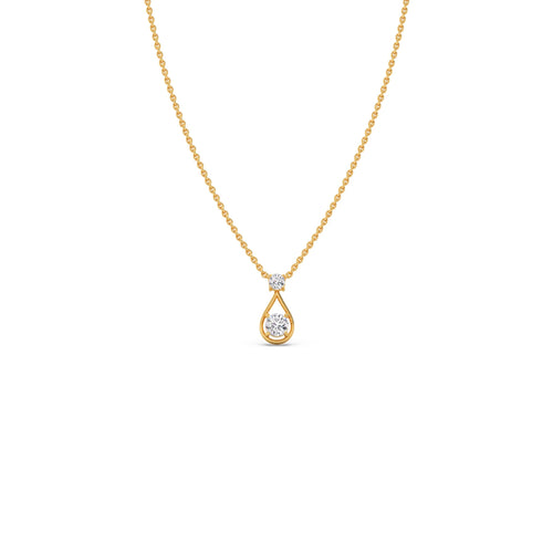 Elegant Round Solitaire Drop Pendant