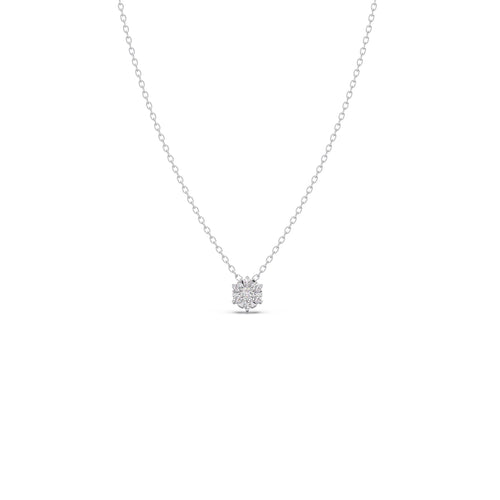 Starburst Floral Diamond Platinum Pendant