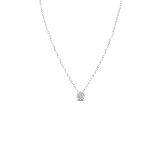 Honeycomb Bloom Diamond Platinum Pendant