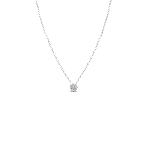 Honeycomb Bloom Diamond Platinum Pendant