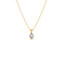 Hexa Solitaire Half Bezel Pendant Necklace
