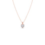 Portuguese Solitaire Half Bezel Pendant Necklace