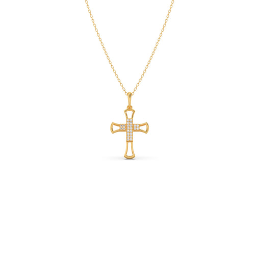 Dainty Diamond Cross Pendant