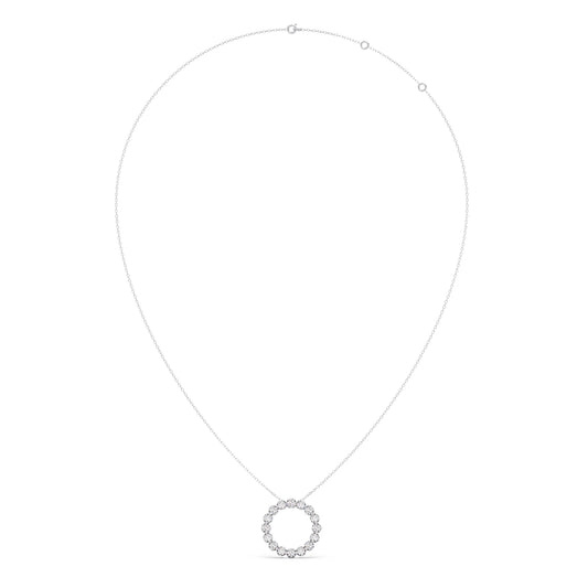Eternity Circle Round Diamond Pendant