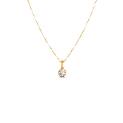 Bezel Set Round Diamond Pendant