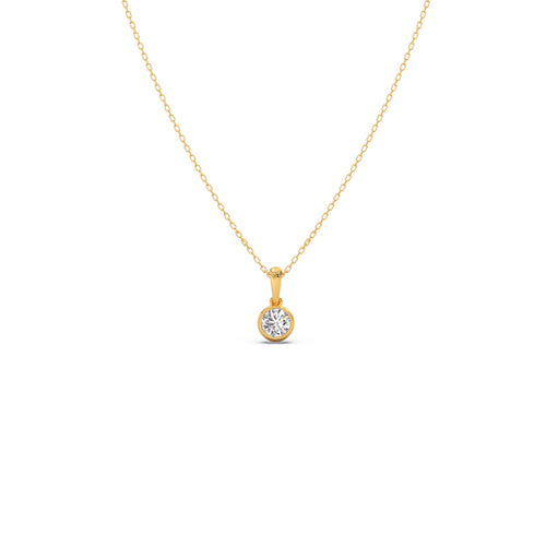 Bezel Set Round Diamond Pendant
