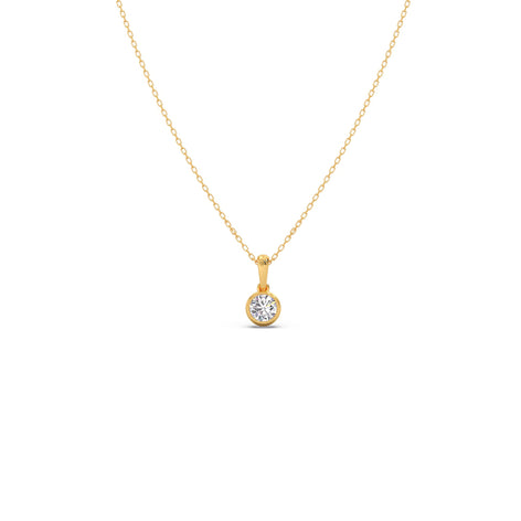Bezel Set Round Diamond Pendant